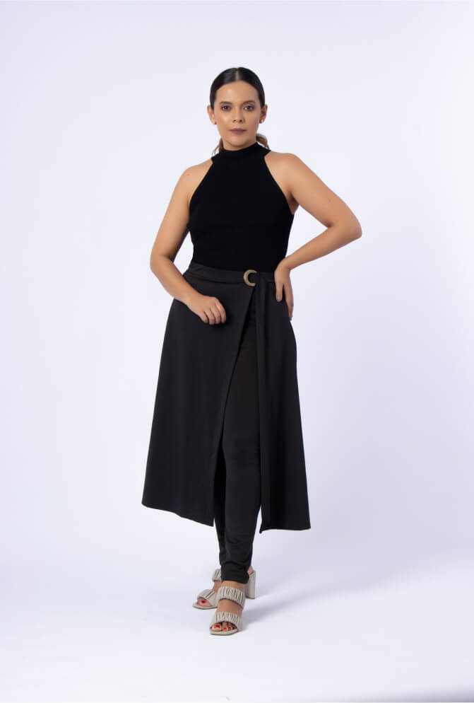 Falda - Legging Color Negro