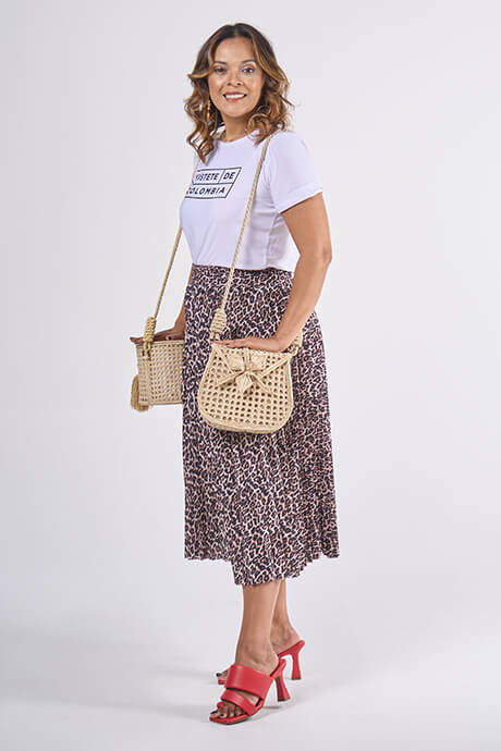 Falda Leopardo